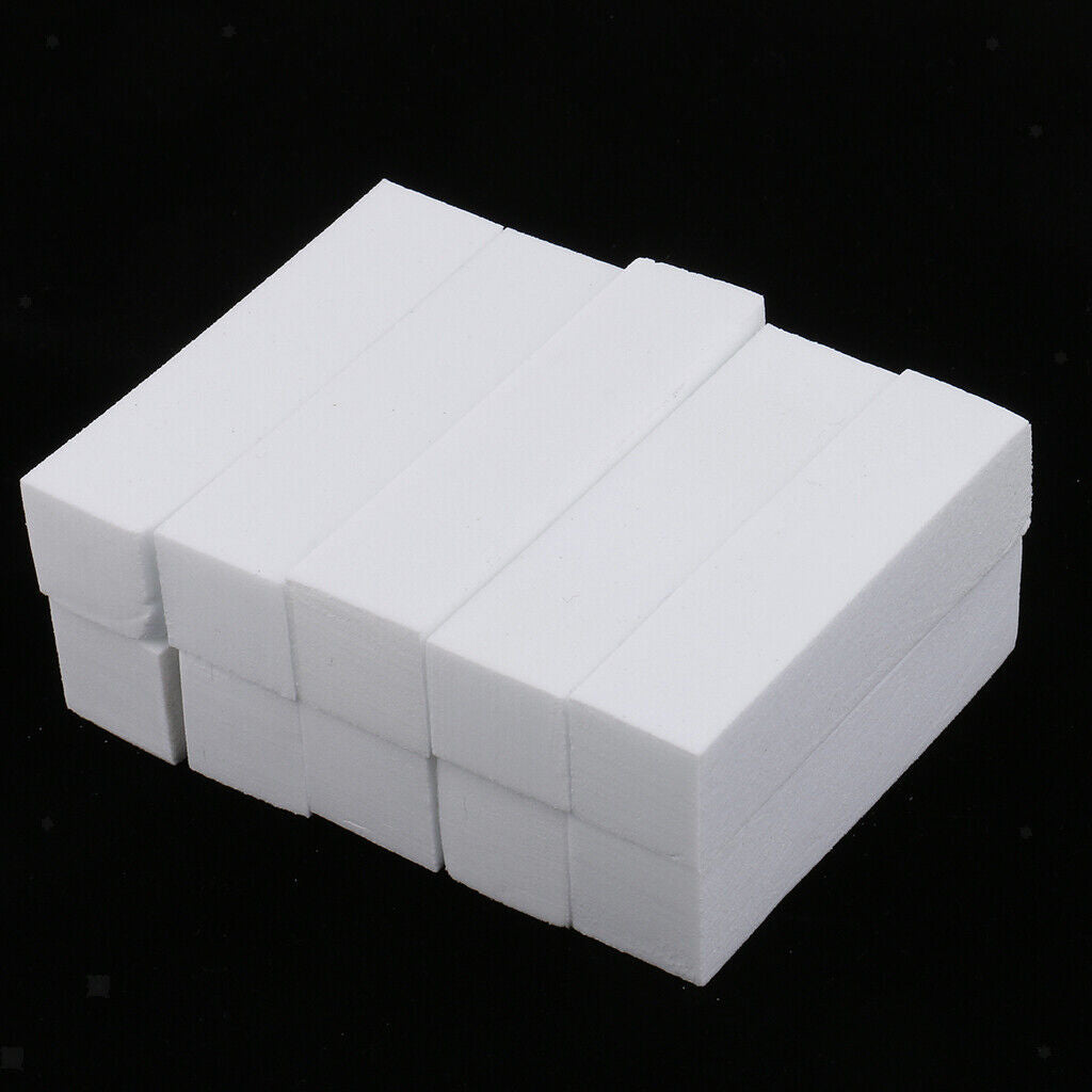 10  Polish Buffer Block Acrylic Nails  Files Tools White