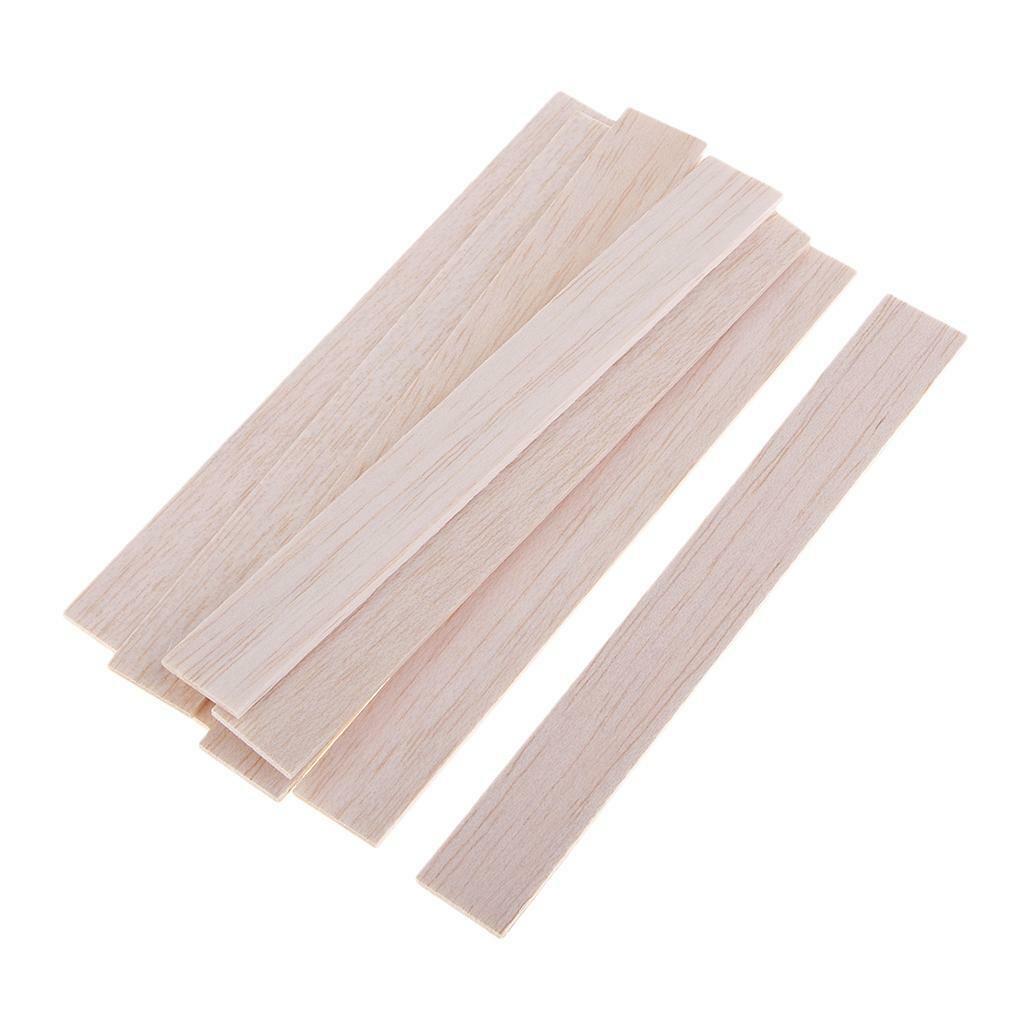 20 Pieces Unfinished Balsa  Sticks Rectangle Rod for  Strips Craft