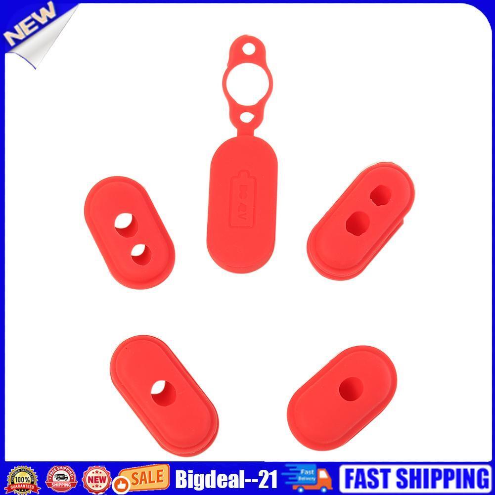 4pcs Case Silicone Cap M365 Electric Scooter Charge Port Cover Dust Plug