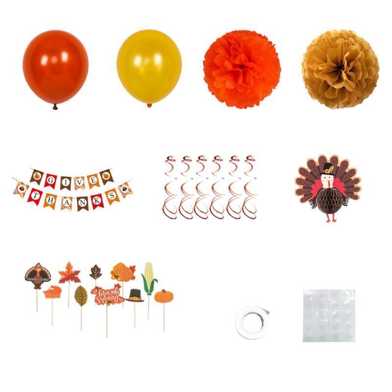 Thanksgiving Theme Party Balloons Decoration Set for Thanksgiving Day Favors