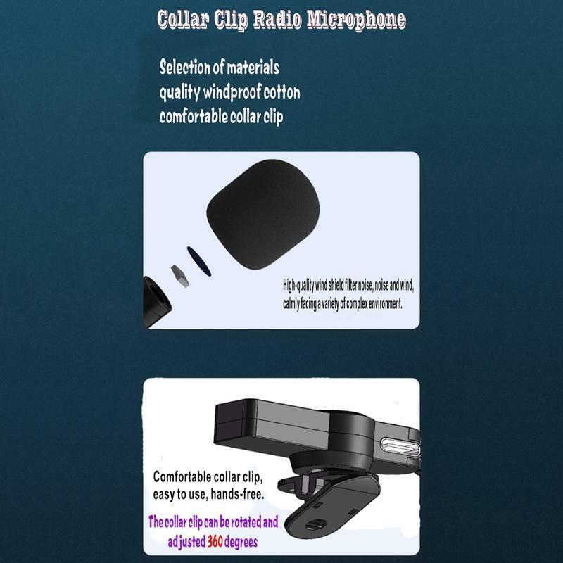 Wearable Mic Transmitter Receiver Tools Lapel Mic System Small Living Kits