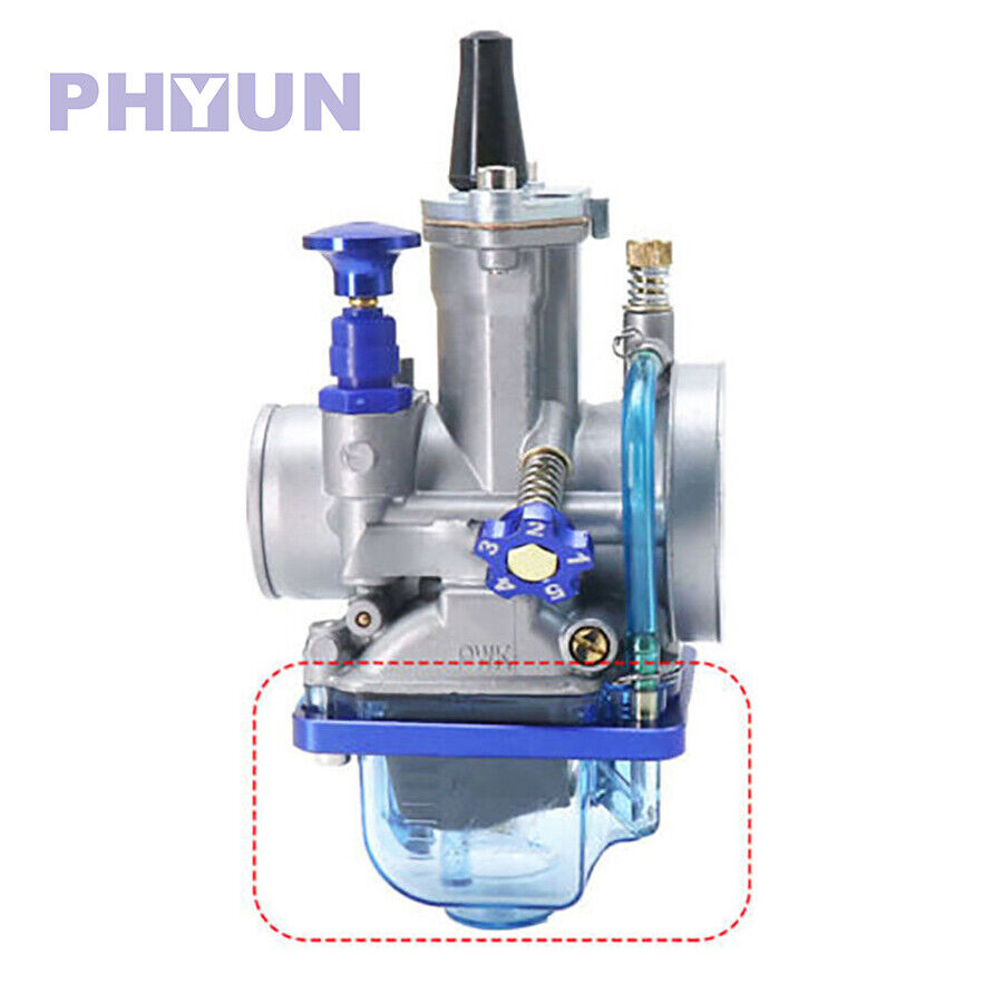 For PWK I/II/IIICarb Blue Transparent Carburetor Bottom Float Bowl Plastic Shell