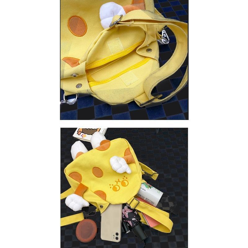 Canvas Shoulder Bag Wear-Resistant Crossbody Bags for Girls Travel Shopping