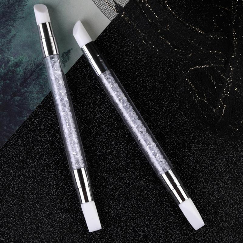 Dual Heads Silicone Nail Art Sculpture Pen  Nail Emboss Carving Pen Manicure