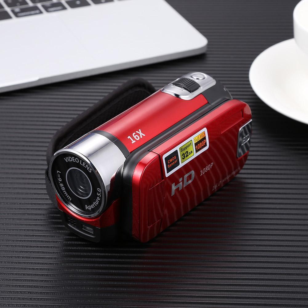 Digital Video Camera Full HD 1080P 32GB 16x Zoom Camcorder DV Camera(Red)