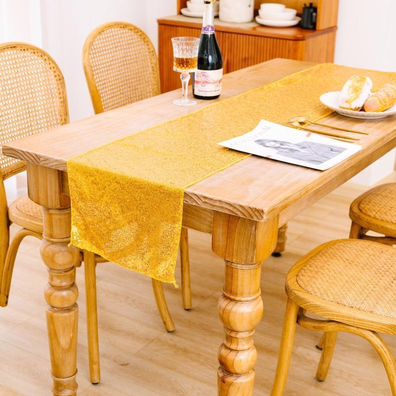 Sequin Table Runner Home Decor Long Glitter Table Runner for Wedding Party