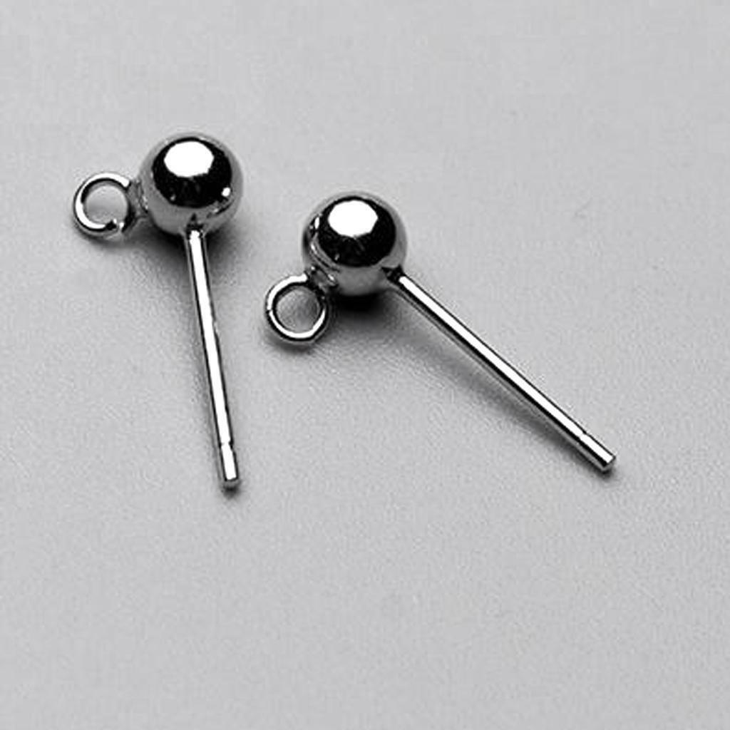 16 Pieces 925 Sterling  Ball Earring  Posts Backs Jewelry Findings
