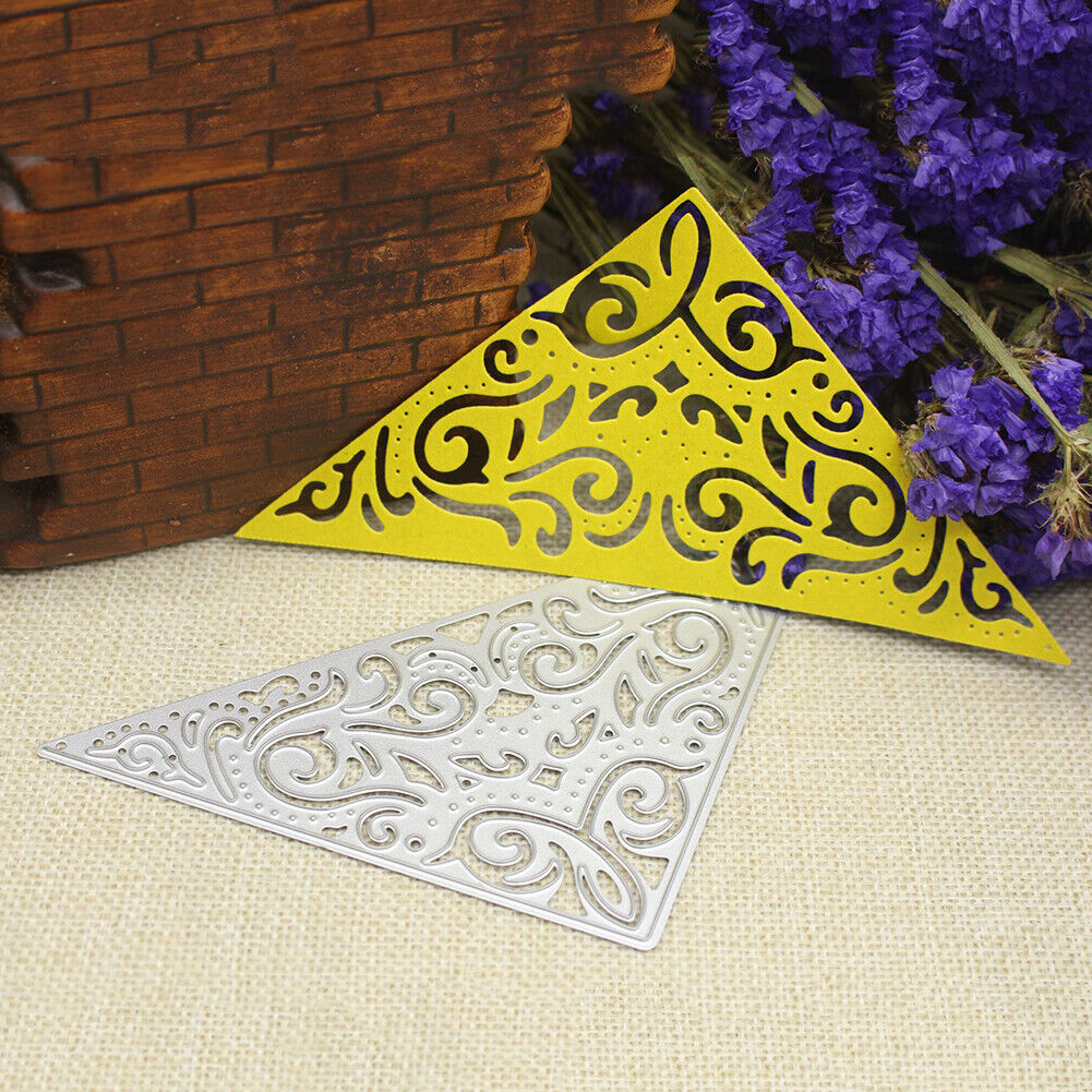 Embossing Triangle Edge Frame Cutting Dies Stencils DIY Scrapbooking Craft-