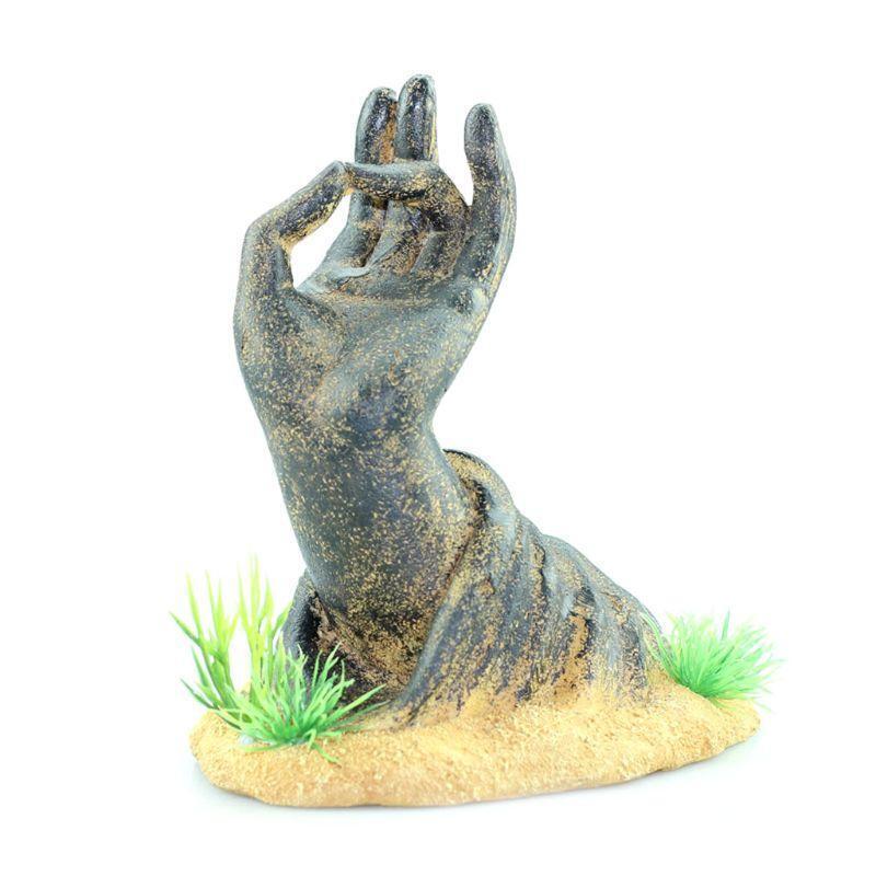 Fish Tank Decorations Buddha Hand Statue Aquarium Ornaments