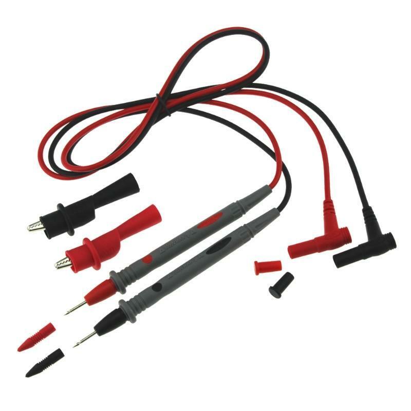 1 Pair Universal Digital Multimeter Test Lead Probe Pen Cable + Alligator Pliers
