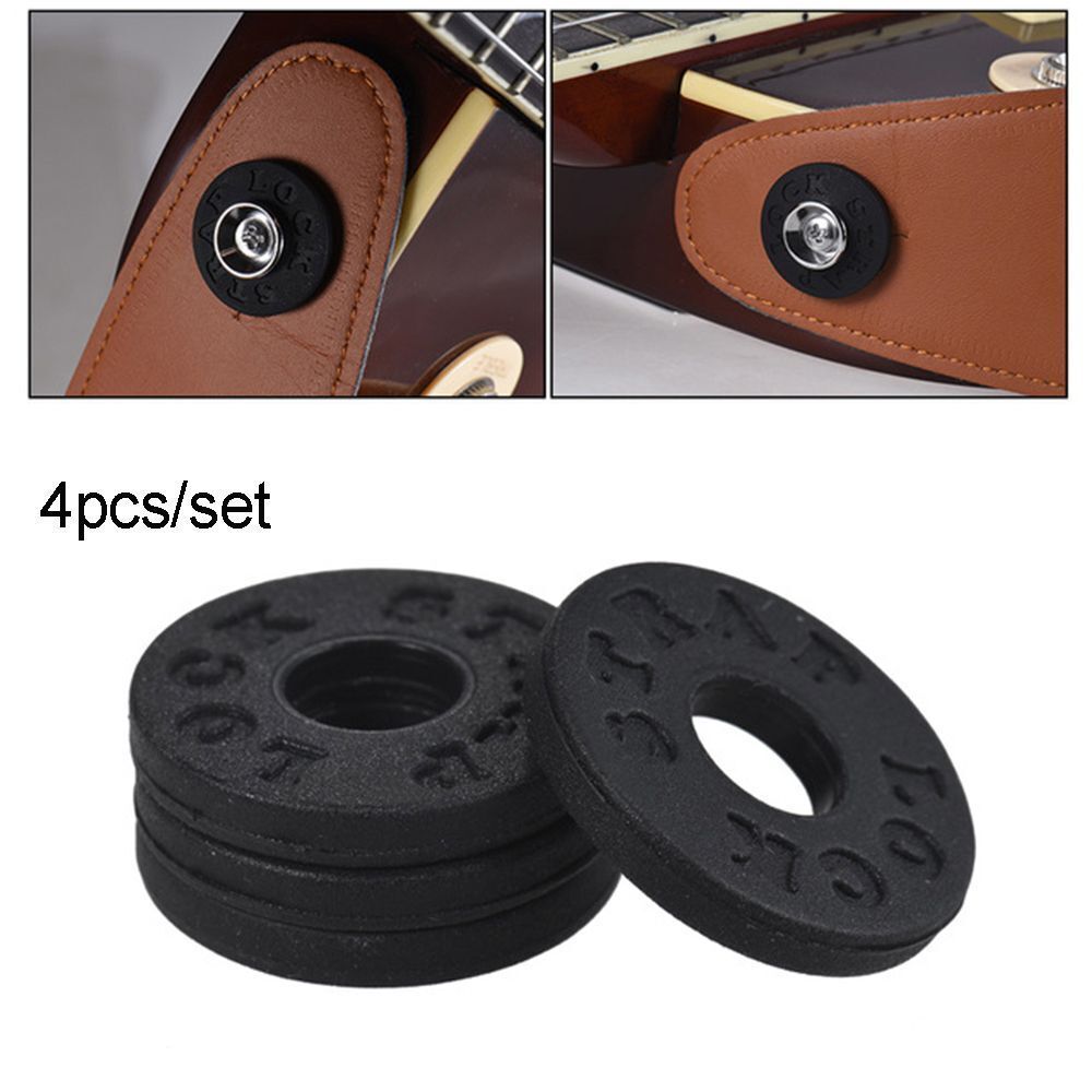 Light Useful Lock Rubber Guitar Parts Guitar Strap Locks Bass Belt Blocks