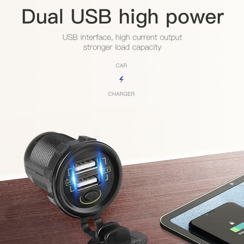 Waterproof 36V-108V USB Outlet Dual USB Power Socket Installed Handlebar