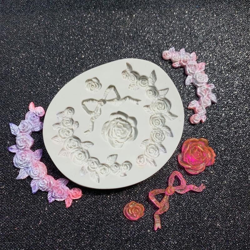 Rose Shape Jelly Molds Ice Silicone Mould Cake Decorating Gadgets Fondant Moulds