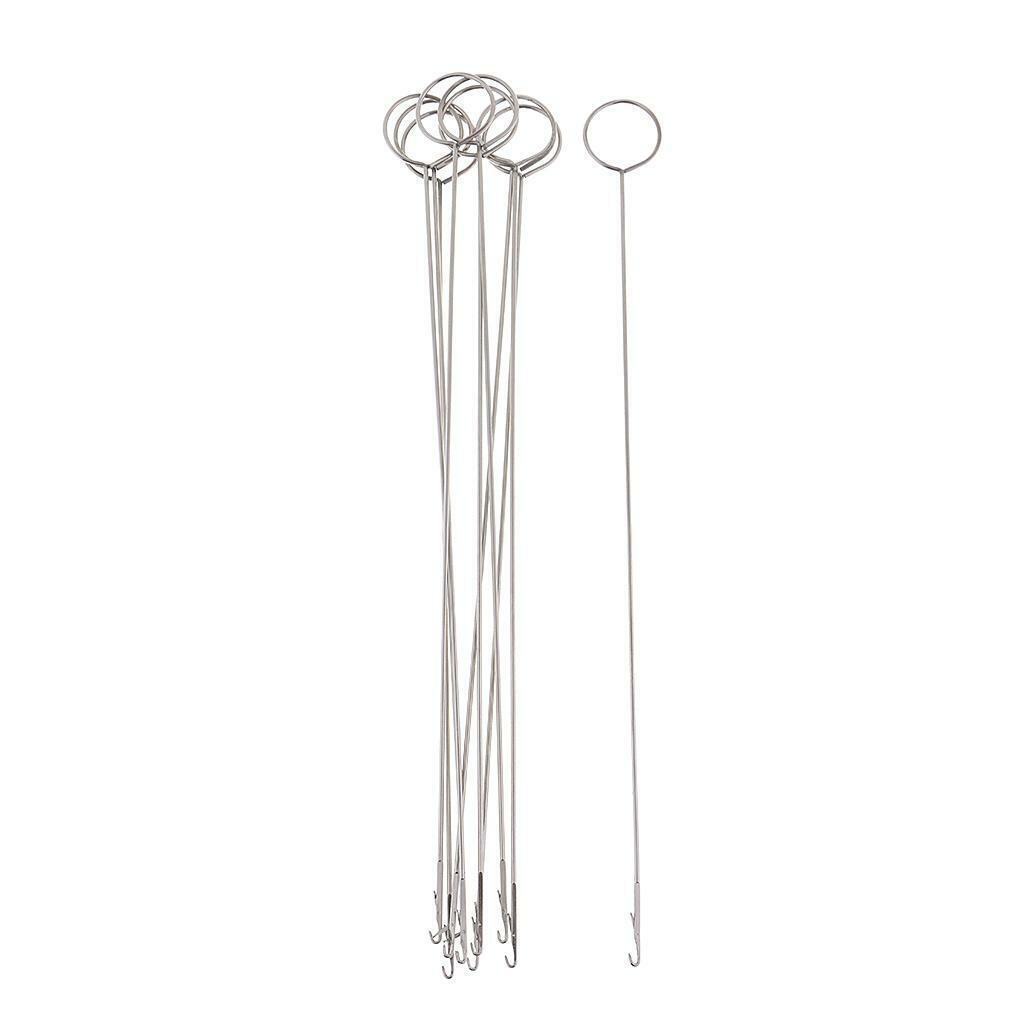 10Pcs  Loop Turner Hook with Latch for Turning Fabric Tube Strap Strip