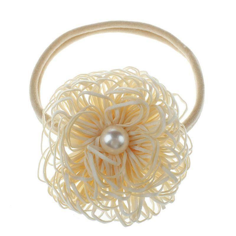 10pcs/lot Fashion Flower Baby Headband Super Soft Nylon Infant Baby Hair Band