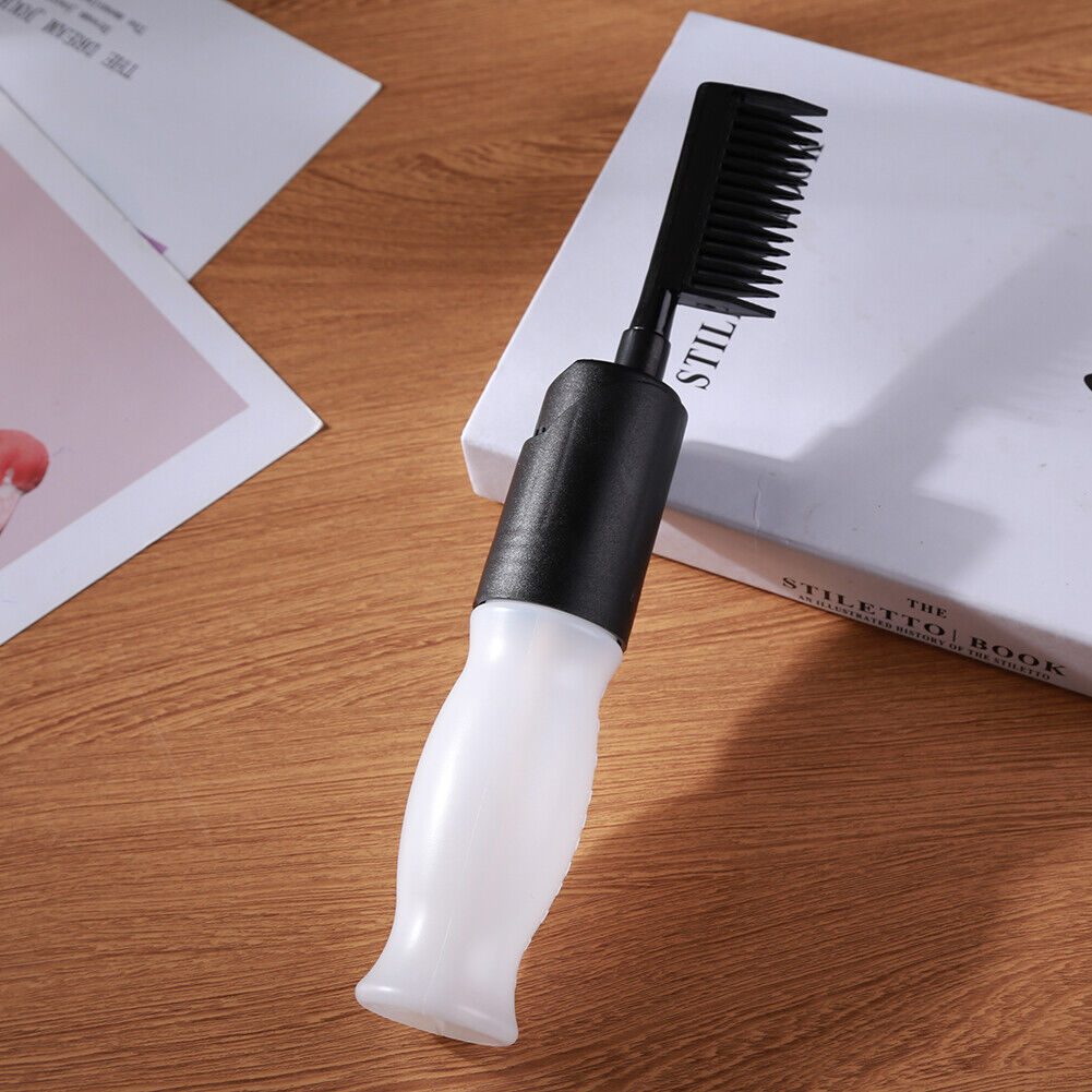 Hair Dye Bottle Comb Reusable Hair Coloring Applicator for Salon (Black)