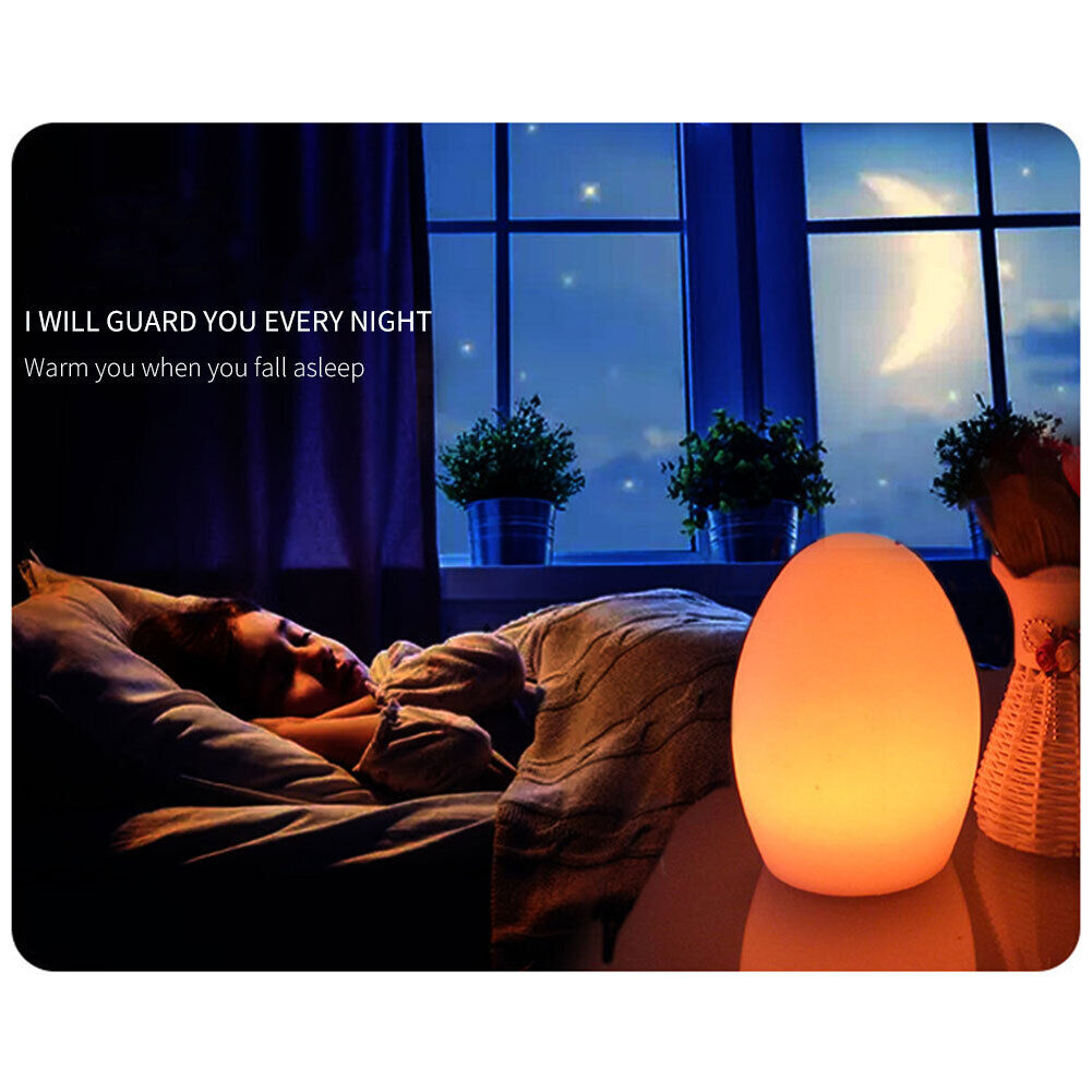 Egg Shape LED Night Lights Colorful Remote Party Atmosphere Light (Battery)