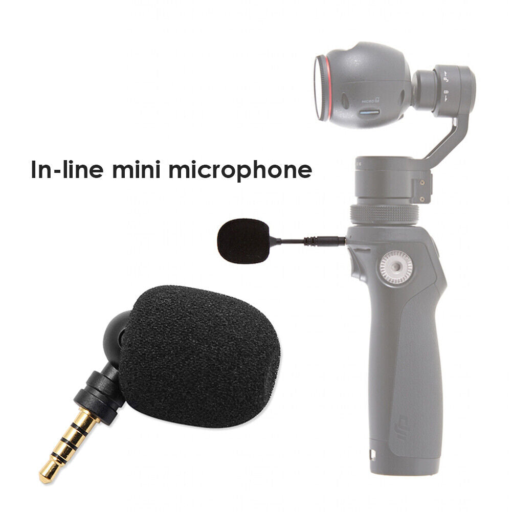 Mini Microphone 3.5mm AUX TRRS Portable Mic for Phone Computer PC Recording