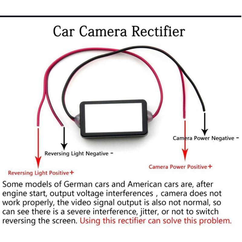 Car Rear View Camera Rectifier 12V Power Relay Capacitor Backup Filter Ballasts