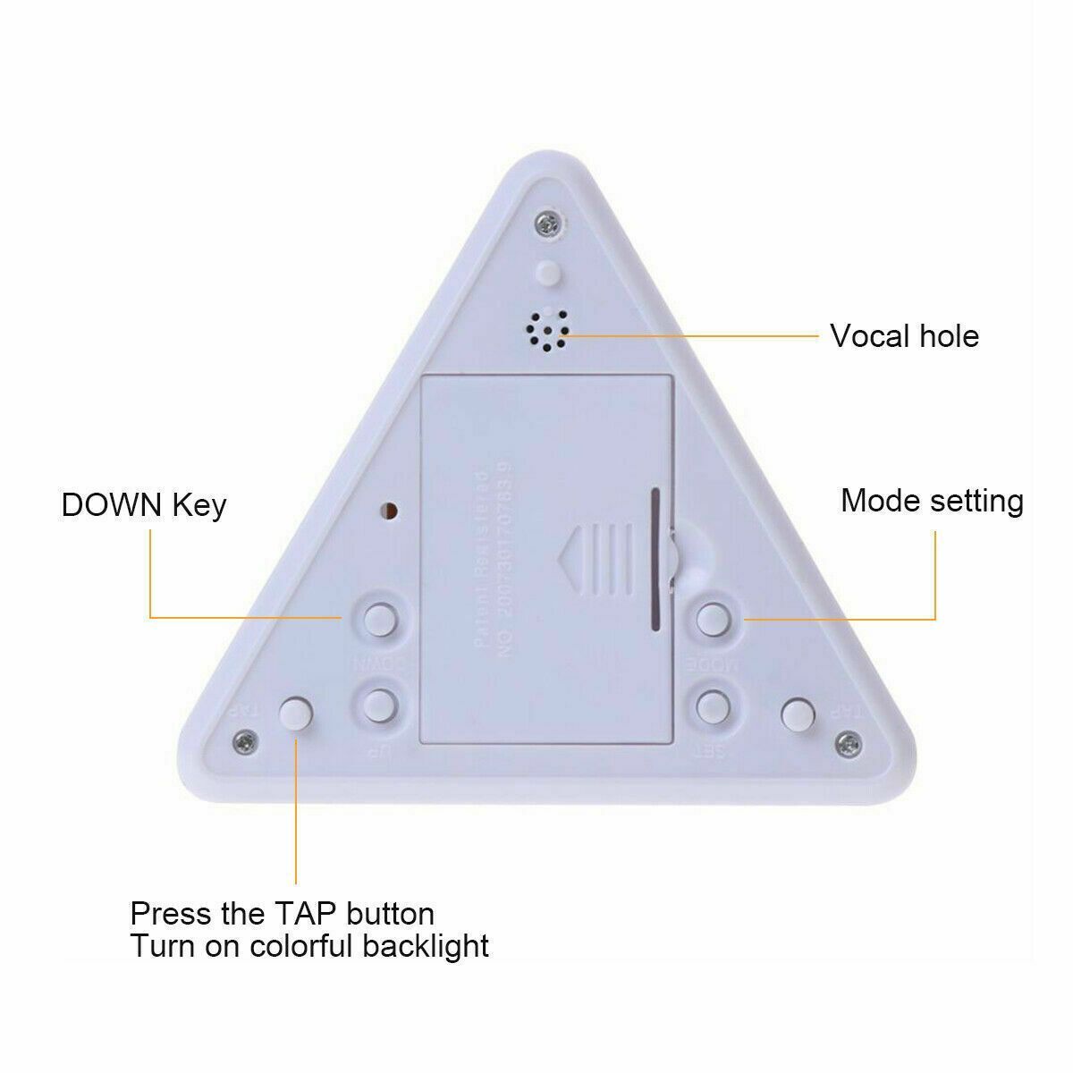 Creative Pyramid Alarm Clock Number Clock Bedside Clocks Thermometer Meter