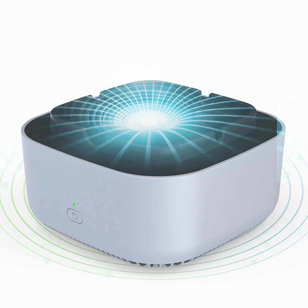 Smokeless Ashtray Air Purifier 360 Degree Surround Smoke Remover (Grey)
