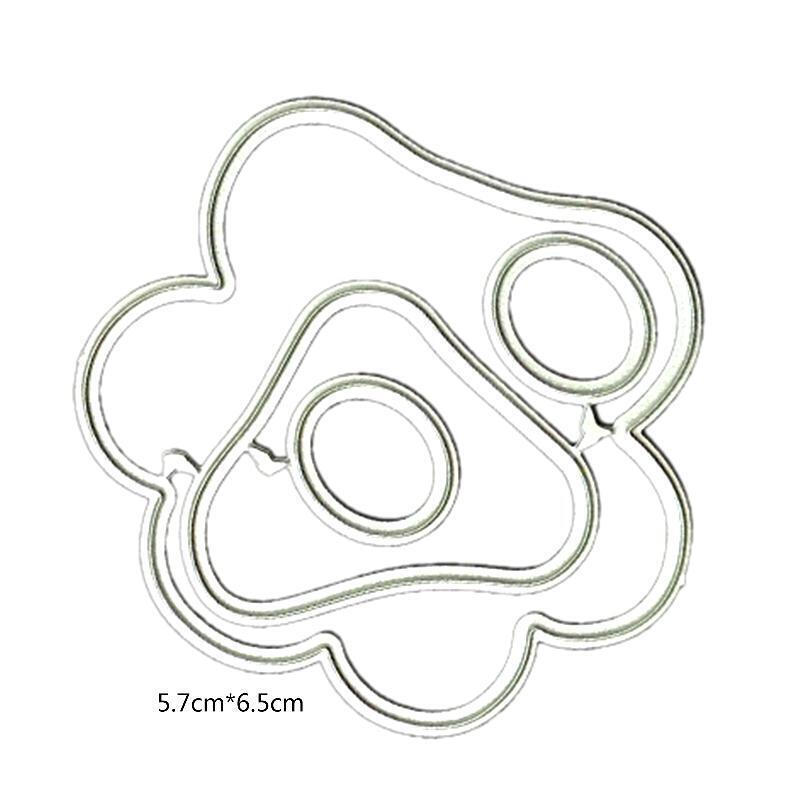 Footprint Metal Cutting Dies Scrapbooking Stencil Die Cuts Card Embossing Album