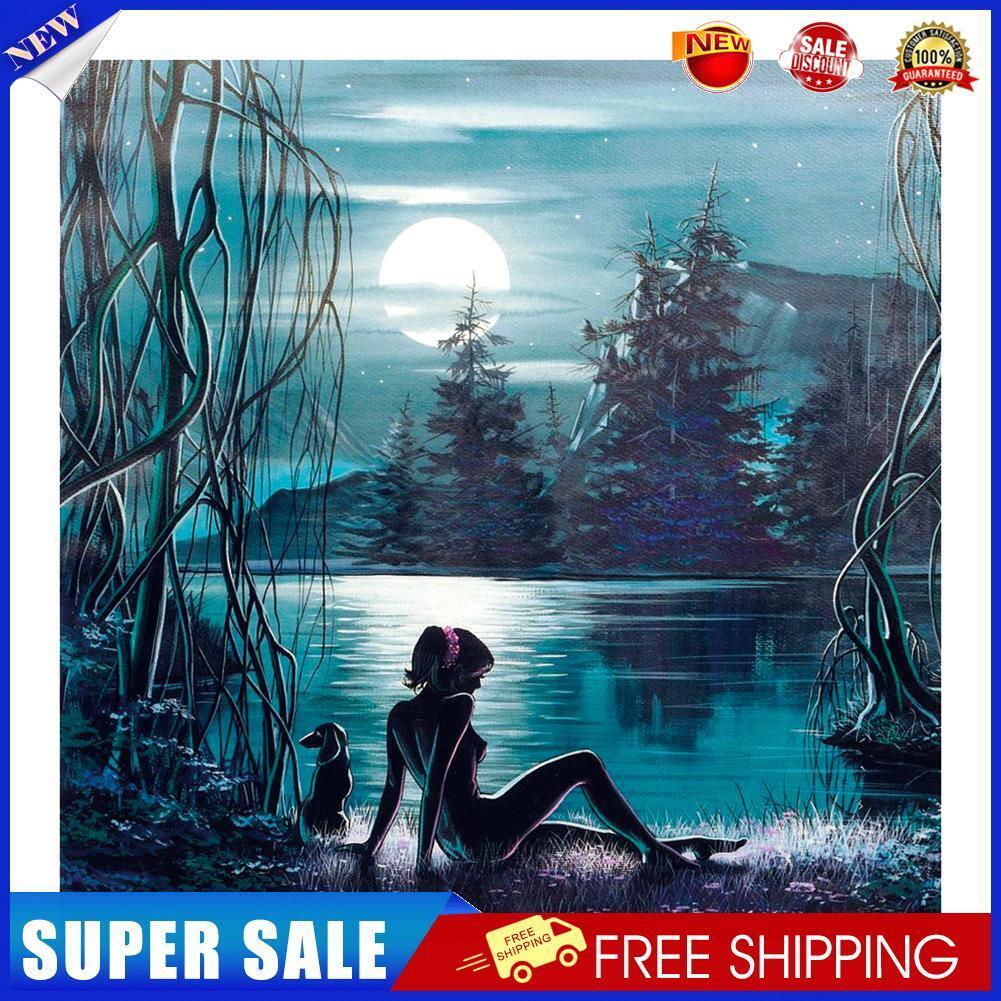 Moon Beauty 5D Full Drill Diamond Painting Embroidery DIY Cross Stitch Gift