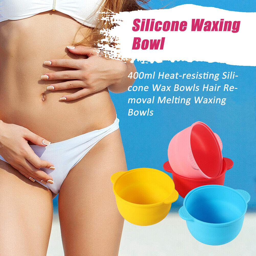 400ml Silicone Wax Warmer Bowl Hair Remove Waxing Heat-resisting Pot (Pink)