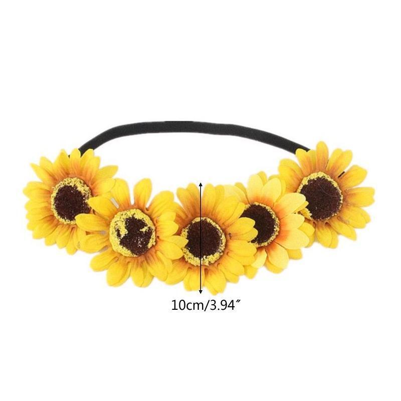 Sunflower Crown Sunflower Headband Sunflower Halo Hair Accessories