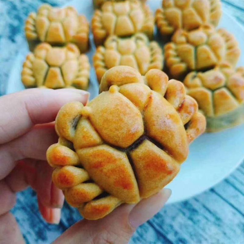 Mooncake Mold Mid-autumn Festival Moon Cake Mould Crab Shape Wooden Baking Tool