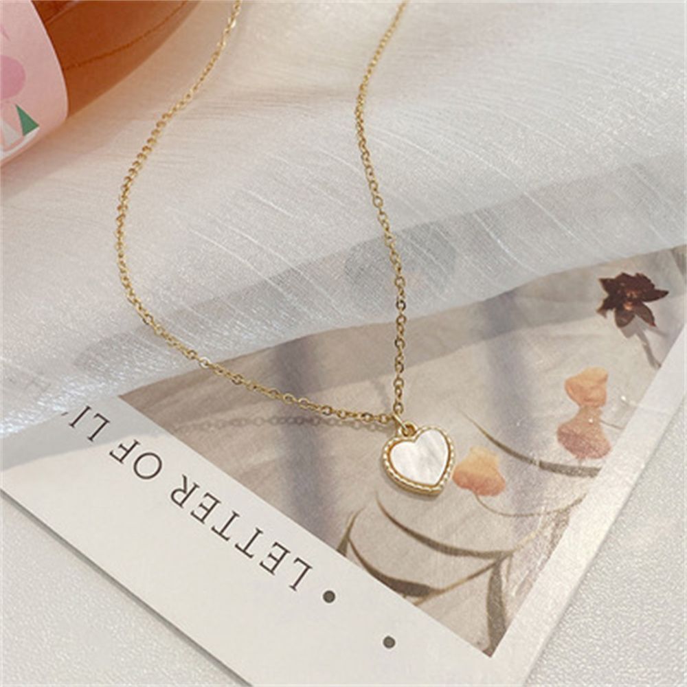 Wedding Gift Choker Opal Pendant Clavicle Necklace Heart Shaped Necklace