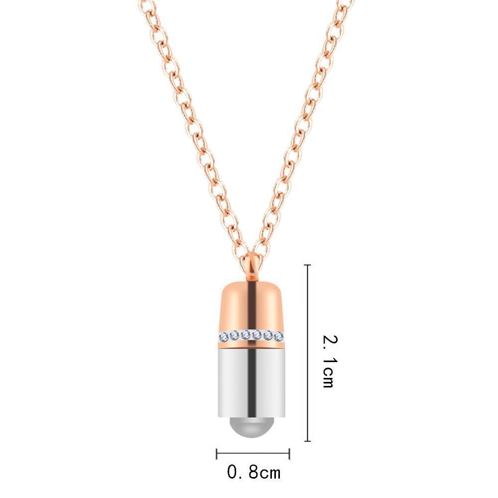 Memory Chain Necklace I Love You Capsule Projection Pendant 100 Languages