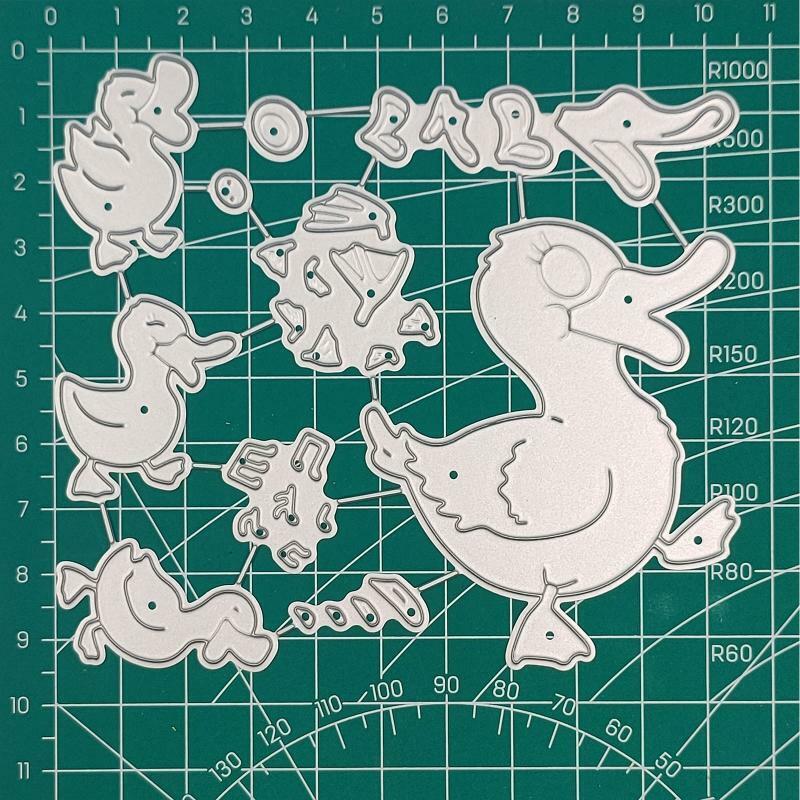 Singing Baby Mother Ducks Metal Cutting Dies Stencil DIY Scrapbooking Template