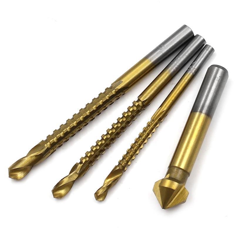 HSS Step Bits Set 7 Pieces High Speed Steel Step Drill Bits 4 Types Drill Bits