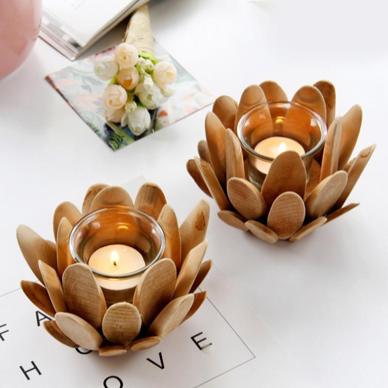 Lotus Flower Tea light Holder Table Decorations for Living Room Party Supplies