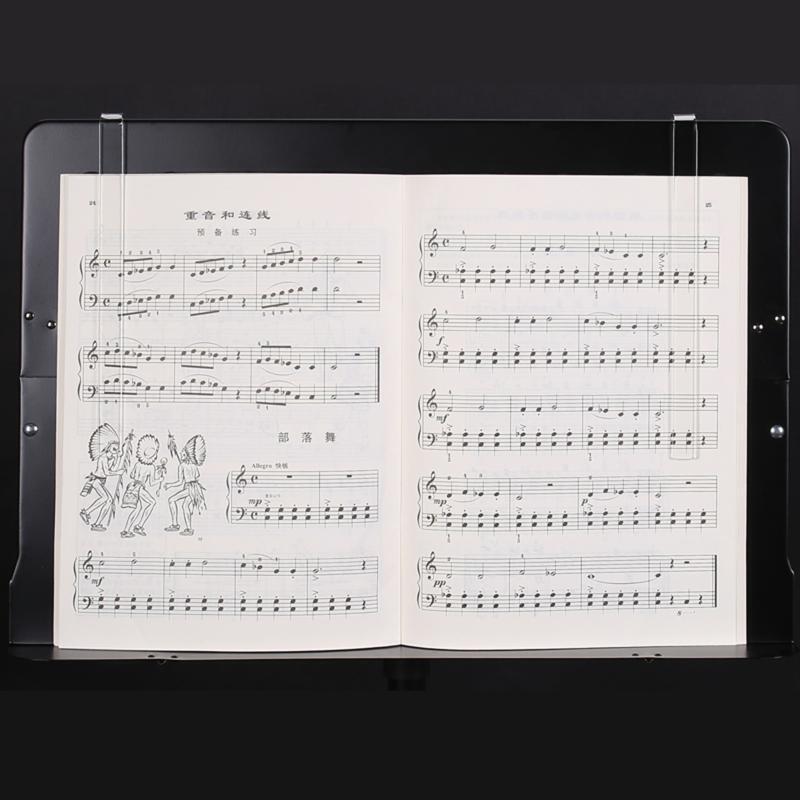 Clear Music Book Clip Page Holder Sheet Music Holders for Pianos Book Reading