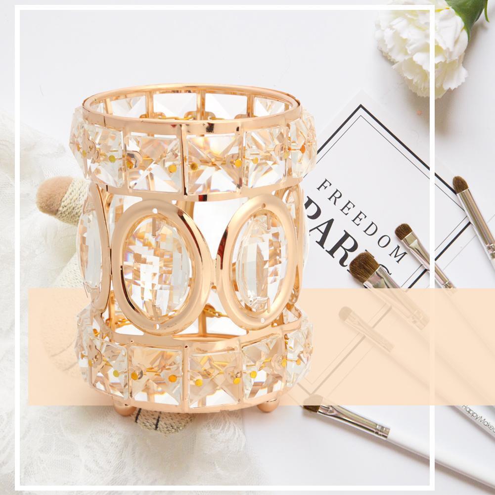 Crystal Makeup Brush Eyebrow Pencil Storage Box Jewelry Cosmetic Organizer