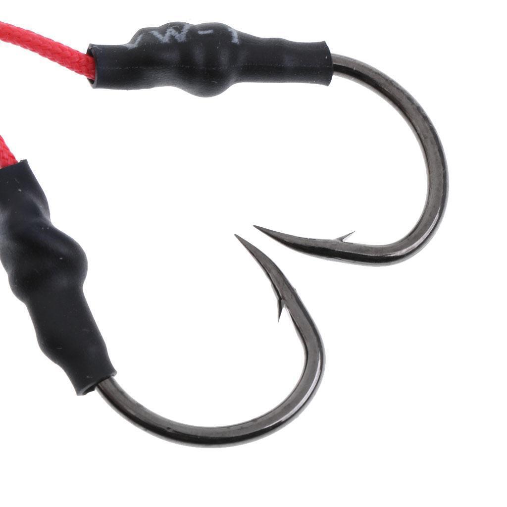 5Pcs Saltwater Jigging Dual Assist Hook 5/0# Offshore Deep Sea Fishing Hooks