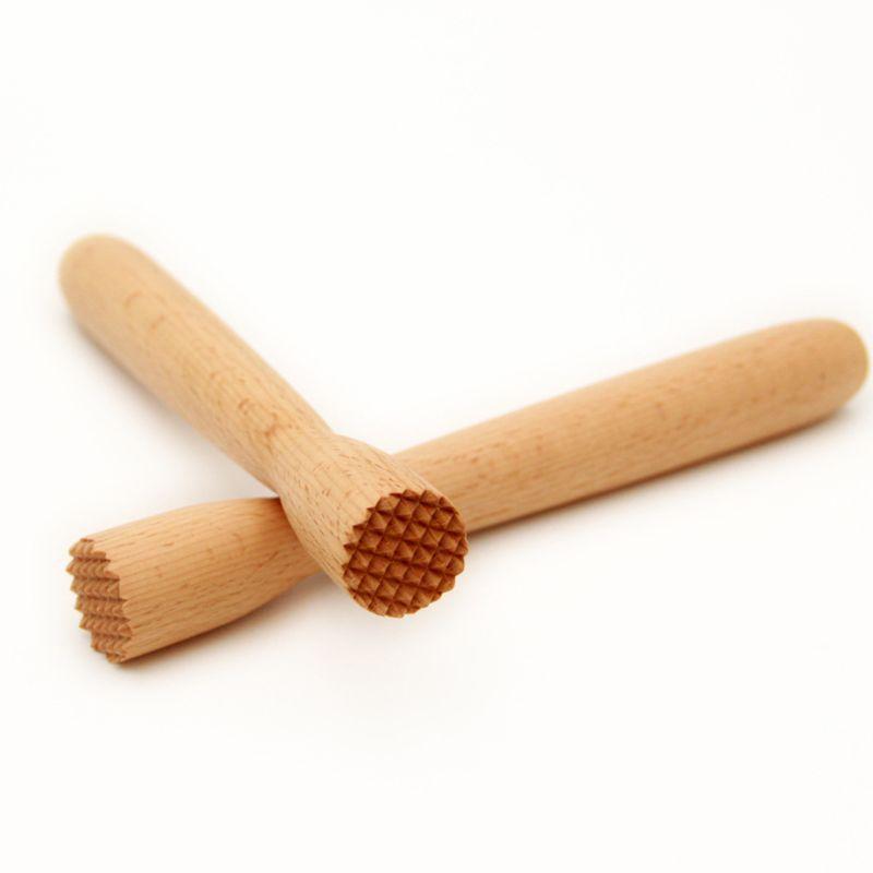Beechwood Drink Muddler Wooden Masher Crusher Cocktail Damper Tool Ice Hammer
