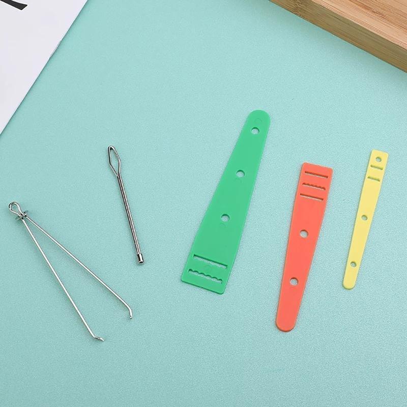 Metal Threader Plastic Threaders Tweezer Kit Drawstring Threader Set