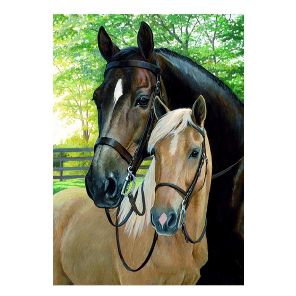 Horses 5D Full Drill Diamond Painting Embroidery DIY Needlework Home Decor