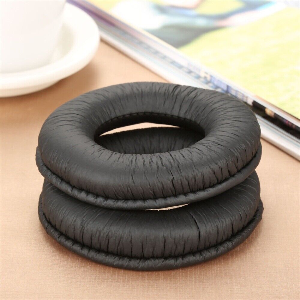 1×Black Leatherette Ear Cushion Kit Cover For Headphones Panasonic RP-HT161