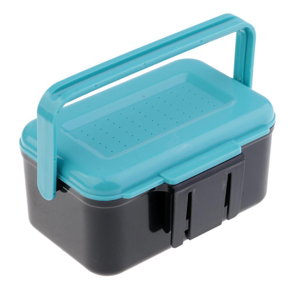 Small Fishing Bait Fishing Box  Red Worm Lure Bait Box Saltwater
