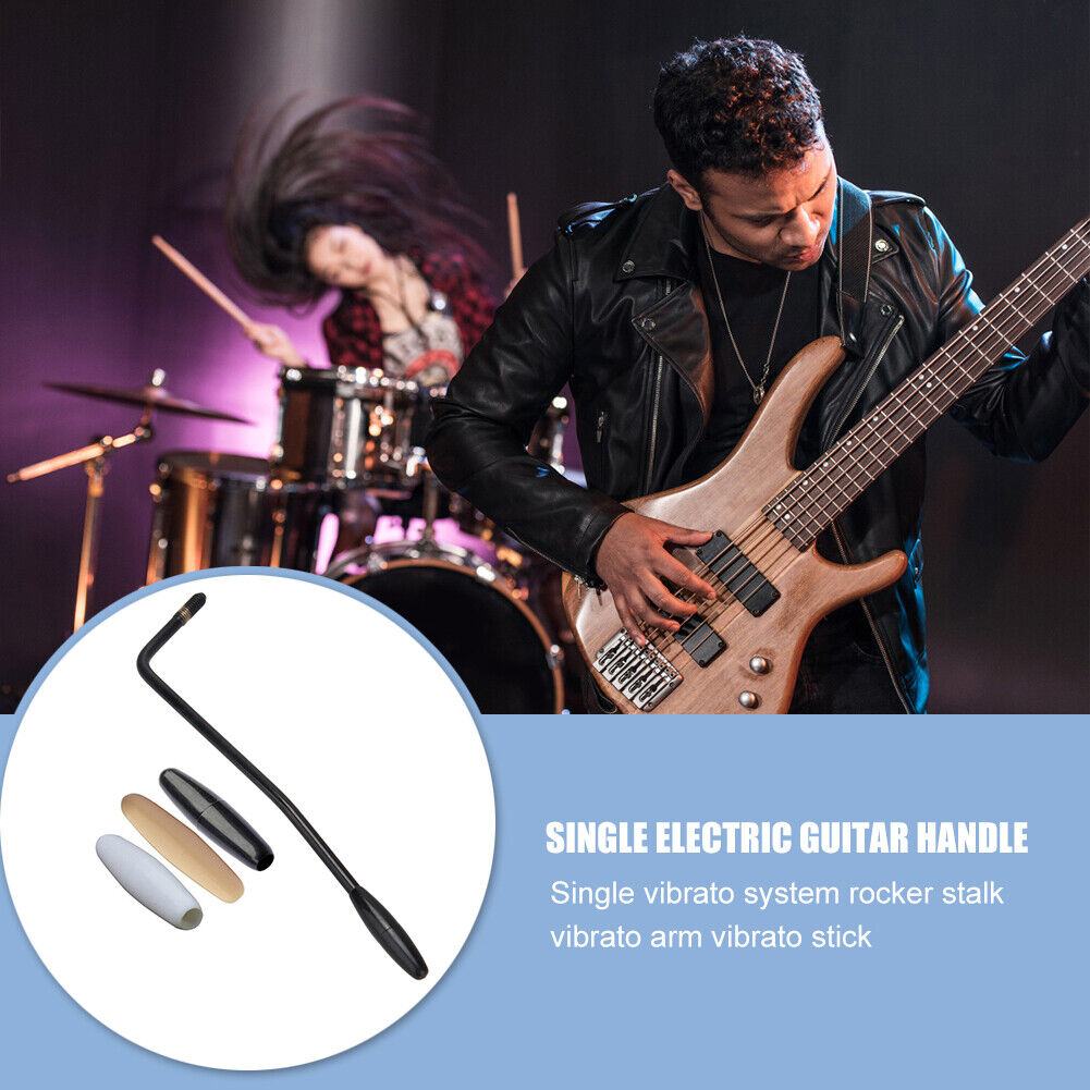 6mm Tremolo Arm Whammy Bar w/ Tips Electric Guitar Instruments Part (Black)