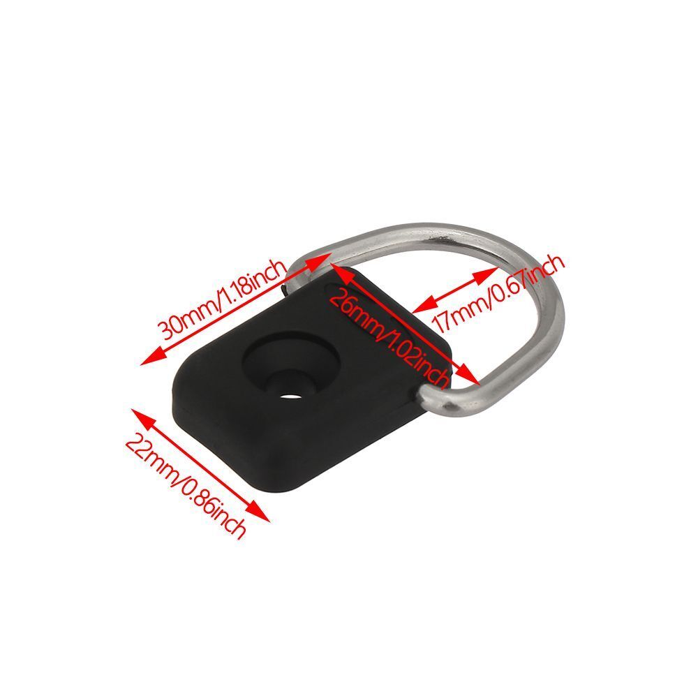 Bungee Kit Black Rope Buckle Canoe D-Buckle Kayak D Ring Rowing Boats Parts
