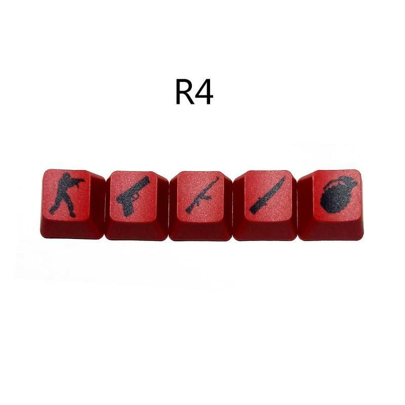 5pcs Creative Keycaps for Mechanical Keyboards OEM Profile PBT Dye-sub Keycap R4