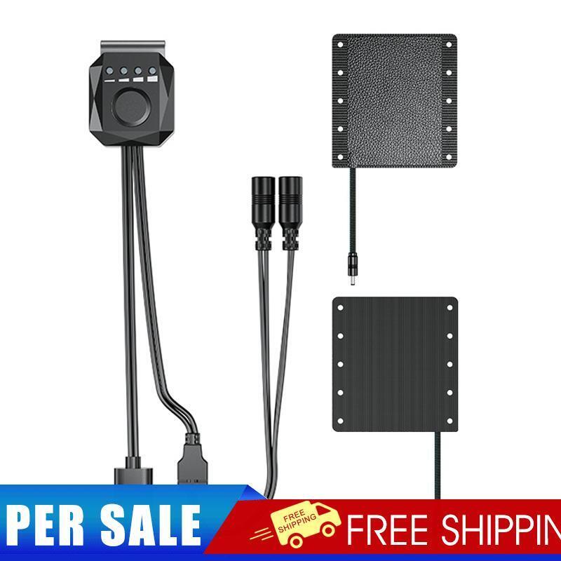USB Handlebar Warmer Cover Waterproof Motorcycle Heated Pads Hand Grips Kit