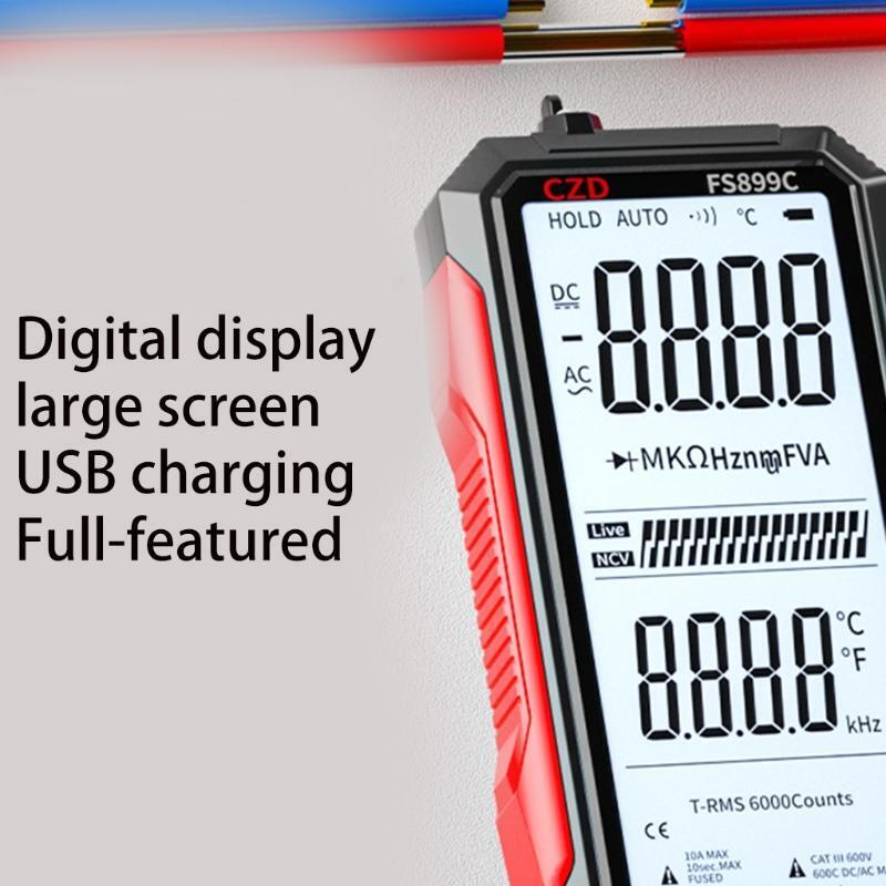 Multimeter with Large Screen 6000 Counts Voltmeter/Ohmmeter/Capacitance Temp