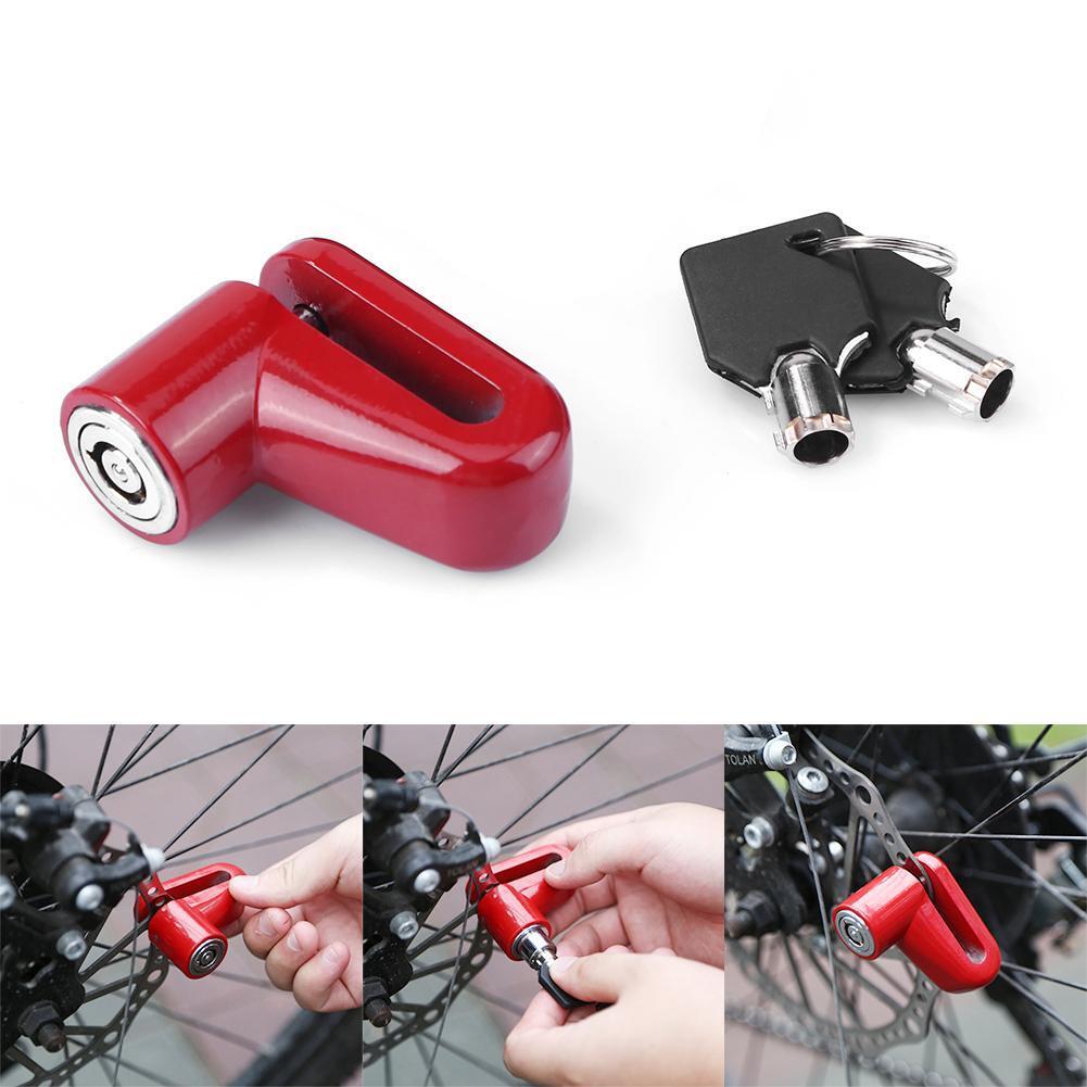 Anti-theft Disk Disc Brake Rotor SafetyLock for Scooter Motorcycle (Red)