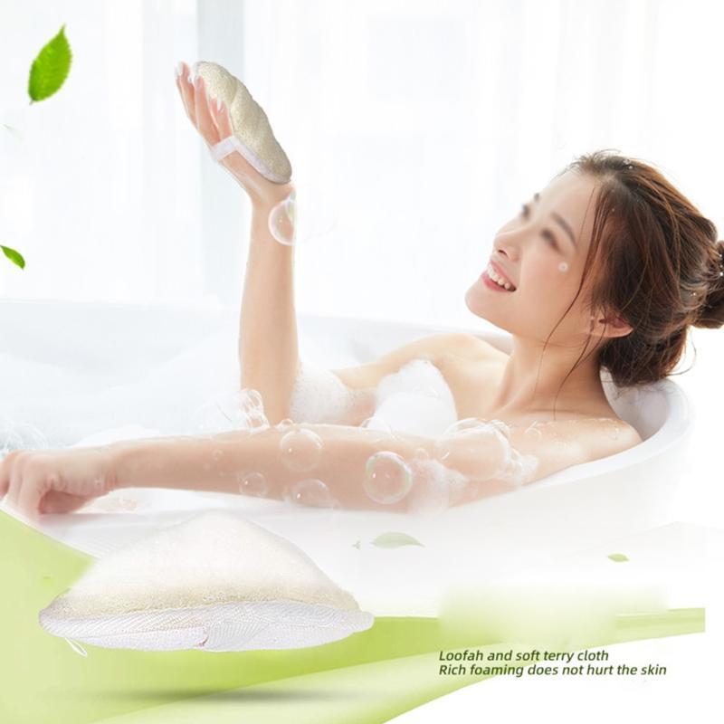 Natural Exfoliating Loofah Body Scrubber Bath Shower Sponge Textured Scrub Skin